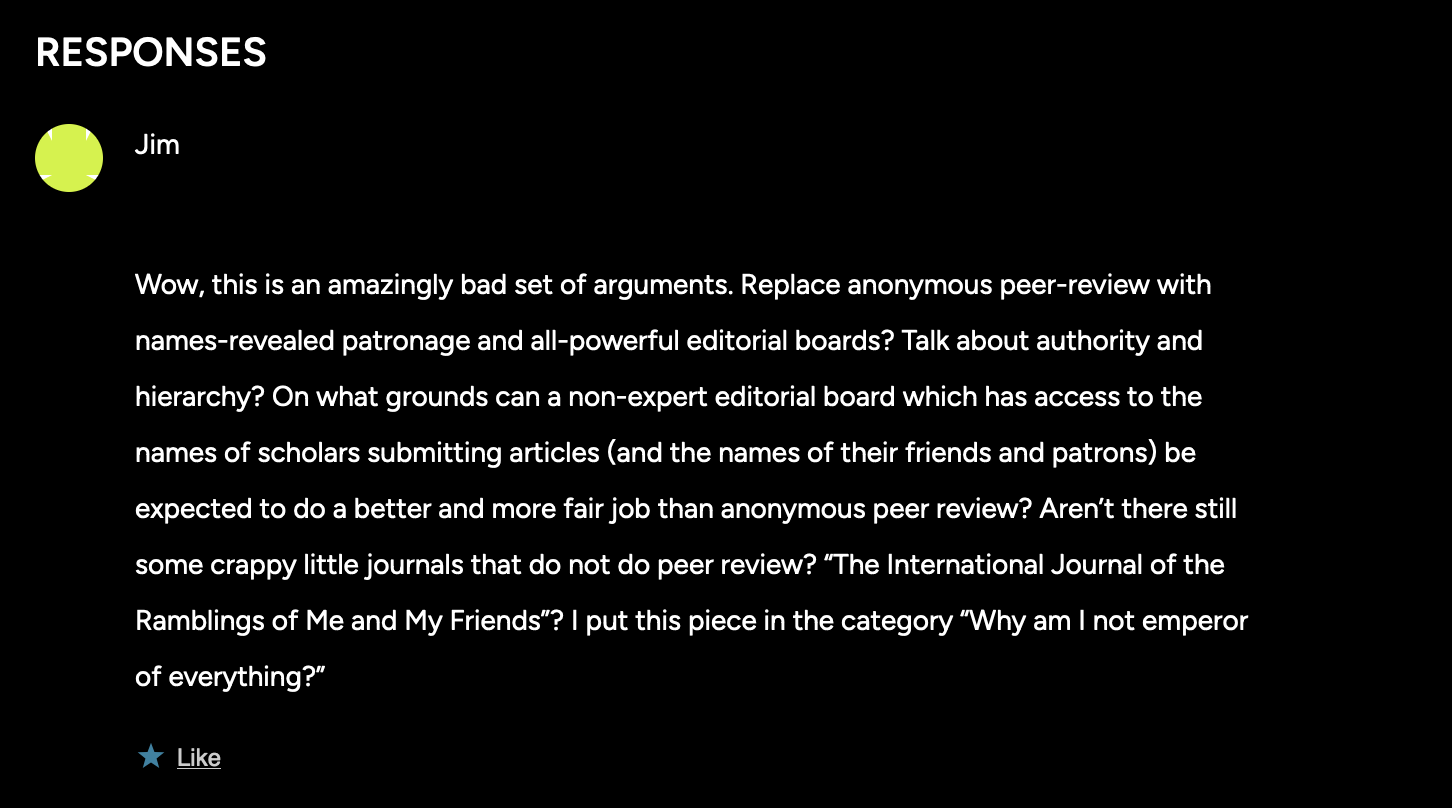 Figure 1: Comments on Mieke Bal’s blog entry in Media Theory.